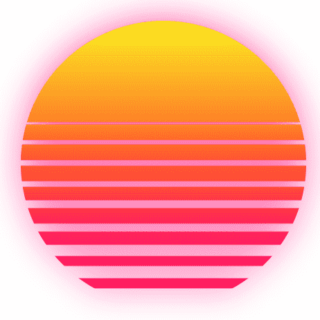 Synthwave sun